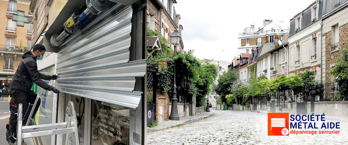 Déblocage Rideaux métalliques Paris 20 (75020)