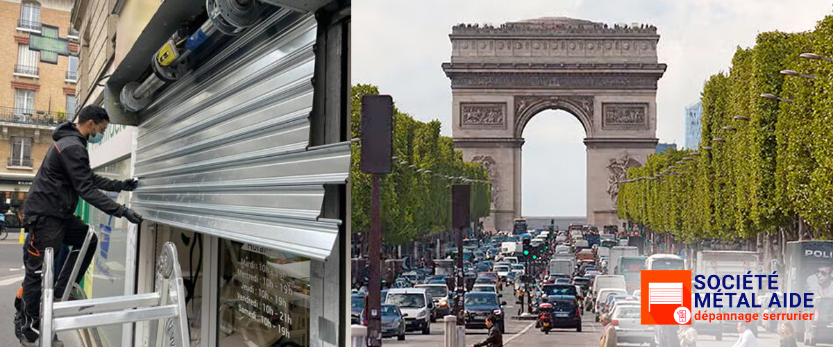 Déblocage Rideaux métalliques Paris 8 (75008)