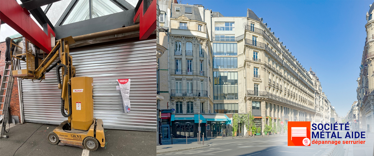 Installation Rideaux métalliques Paris 2 (75002)